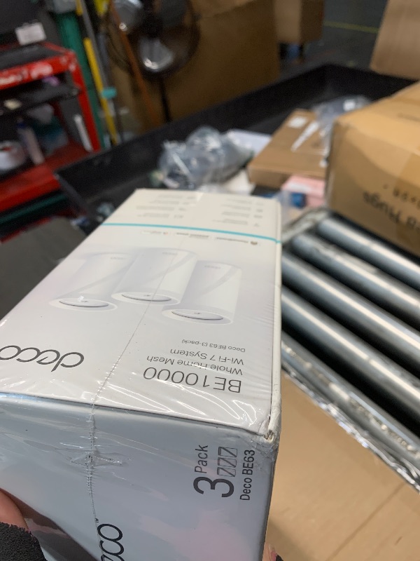 Photo 1 of ***FACTORY SEALED***TP-Link Deco 7 Pro BE63 Tri-Band WiFi 7 BE10000 Whole Home Mesh System - 6-Stream 10 Gbps, 4x2.5G Ports Wired Backhaul, 4X Smart Internal Antennas, VPN, HomeShield, Free Expert Support (3-Pack)