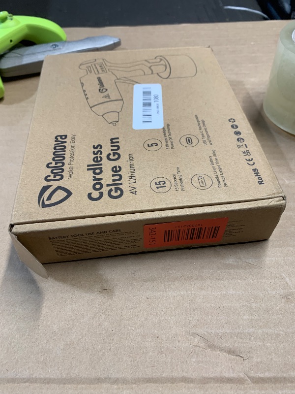 Photo 1 of **BLUE** Cordless Hot Glue Gun, GoGonova 15s Fast Preheating 5Ah Built-in Battery Hot Melt Glue Gun, Smart Power-Off, Kit with 25 Pcs Premium Mini Glue Sticks and USB-C Charging Port (Pink)