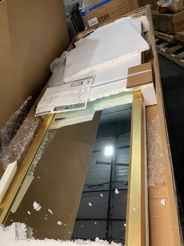 Photo 1 of ***FACTORY SEALED***OPENED TO VERIFY CONTENT***MCS 18.9x66 Mercer Leaner Wall Mirror, Gold Full Length Wall Leaning Mirror, Vertical & Horizontal Wall Hanging Mirror for Bedroom, Bathroom, Entryway & Livingroom