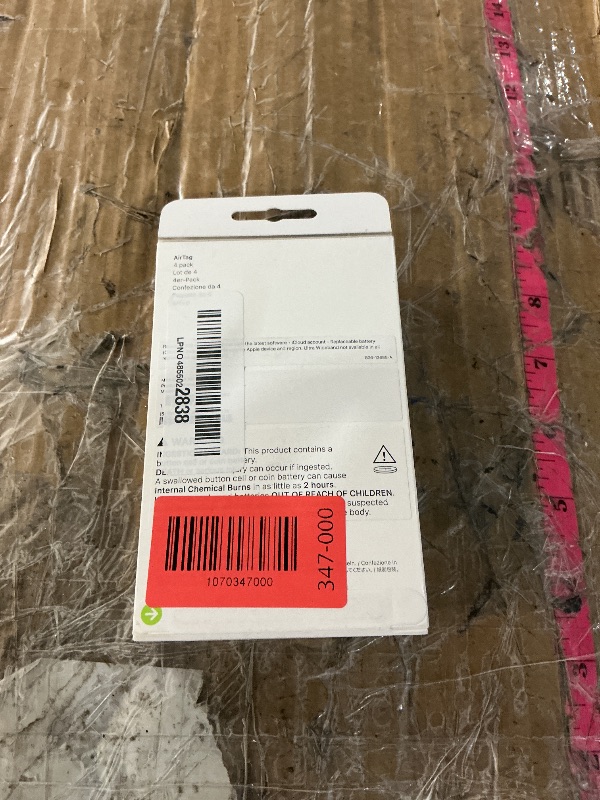 Photo 1 of ***FACTORY SEALED***
Apple AirTag (1st Generation) - 4 Pack. Keep Track of and find Your Keys, Wallet, Luggage, Backpack, and More. Simple one-tap Set up with iPhone or iPad, Bluetooth