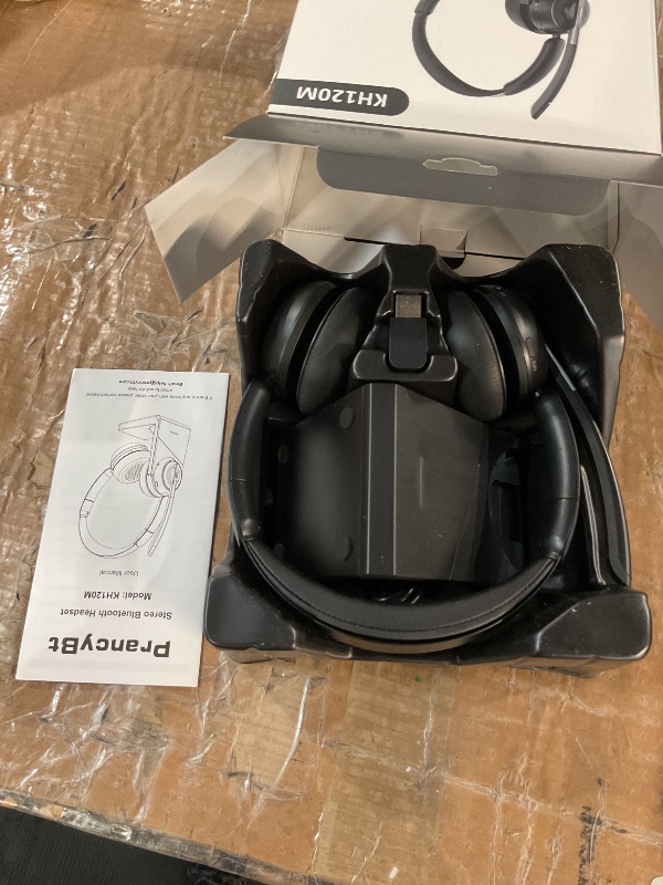 Photo 1 of (2025 Upgraded) Wireless Headset with Mic for Work, Bluetooth Headset with Noise Canceling Microphone with Dongle, Charging Base & Mic Mute, Wireless Headphones for Work from Home/PC/Computer