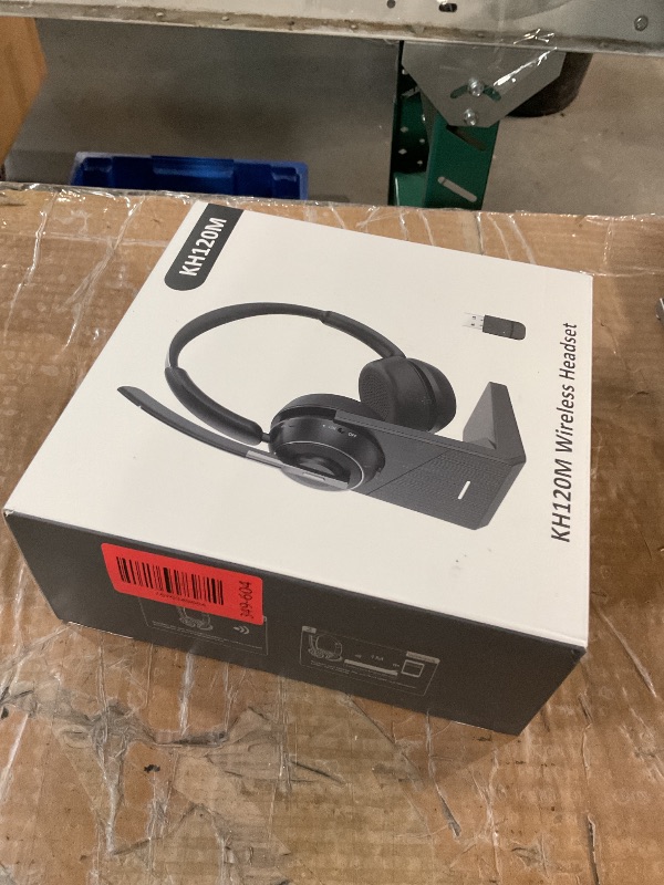 Photo 1 of (2025 Upgraded) Wireless Headset with Mic for Work, Bluetooth Headset with Noise Canceling Microphone with Dongle, Charging Base & Mic Mute, Wireless Headphones for Work from Home/PC/Computer