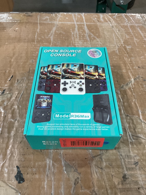 Photo 1 of ?R36MAX 4000mAh Portable Rechargeable Handheld Retro Game Console,Comfort Non-Slip Handheld Standing Retro Game Console with 64G TF Car,4.0-inch Screen,for Office,Blue