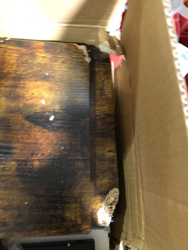 Photo 1 of ***MISSING PARTS***
SLEEPING LAMB Narrow Small Side Table for Small Space, 2 Tier Sofa Skinny End Table for Living Room, Bedroom Beside Slim Nightstand, Rustic Brown and Classic Black