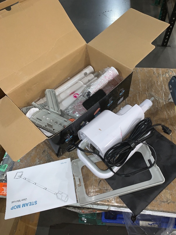 Photo 1 of ***MISSING PARTS***
LABIGO 10-in-1 Steam Mop with Detachable Handheld Steamer, 350ml Tank, 10s Heat-Up, 248°F Steam Cleaner, 3-Level Control and Swivel Head for Floors, Carpets, Tiles, BBQ grill Multi-Surface Clean White