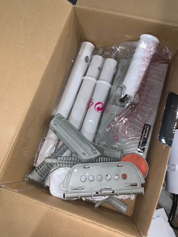 Photo 1 of ***MISSING PARTS***
LABIGO 10-in-1 Steam Mop with Detachable Handheld Steamer, 350ml Tank, 10s Heat-Up, 248°F Steam Cleaner, 3-Level Control and Swivel Head for Floors, Carpets, Tiles, BBQ grill Multi-Surface Clean White