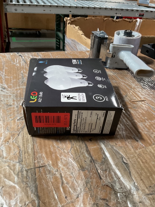 Photo 1 of ***ONLY ONE BULB***Bluex Bulbs 3 Pack Motion Sensor LED Light Bulb A21, 15W 1300 Lumens, Daylight 5000K, Automatic On/Off Security Light, E26 Medium Base Indoor & Outdoor Use, 120V (5000K - Cool White)