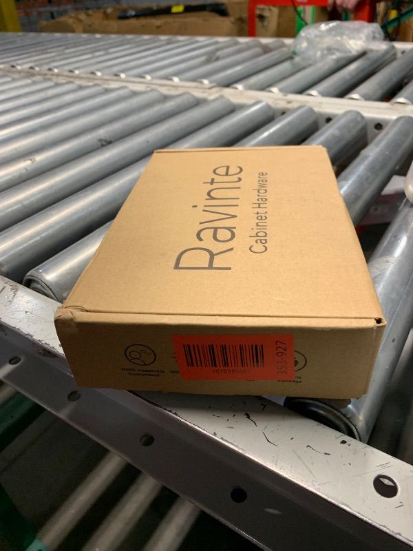 Photo 1 of (MISSING 4) Ravinte 10 Pack Brass 3-1/2 Inch Hole Center Champagne Gold Handles Square Cabinet Hardware Stainless Steel Pulls for Kitchen Cupboard Drawers 6 Inch Overall Length