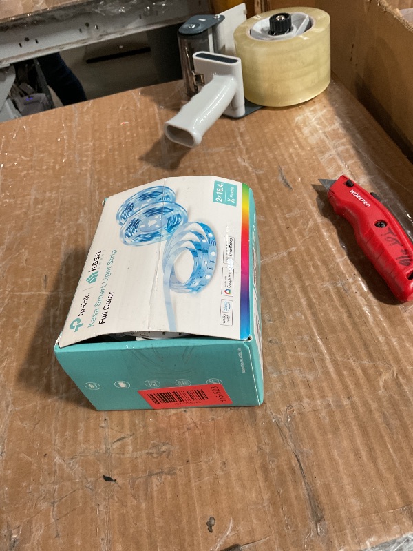 Photo 1 of *USED MISSING PIECES*Kasa Smart LED Light Strip, RGB, 32.8ft(2 Rolls of 16.4ft.) Wi-Fi LED Strip Works w/ Alexa & Google Assistant,High Brightness, Trimmable, Up to 25,000 Hours,2Yr Warranty (KL400L10),Multicolor