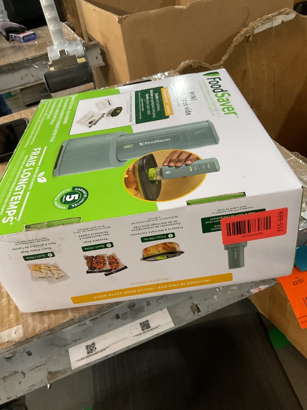 Photo 1 of ***MISSING PARTS***
Foodsaver Mini Handheld Vacuum Sealer Machine with Marinate Setting & Charging Dock | Cordless Food Vacuum Sealer for Freezer, Storage, Sous Vide, Meal Prep | Blue