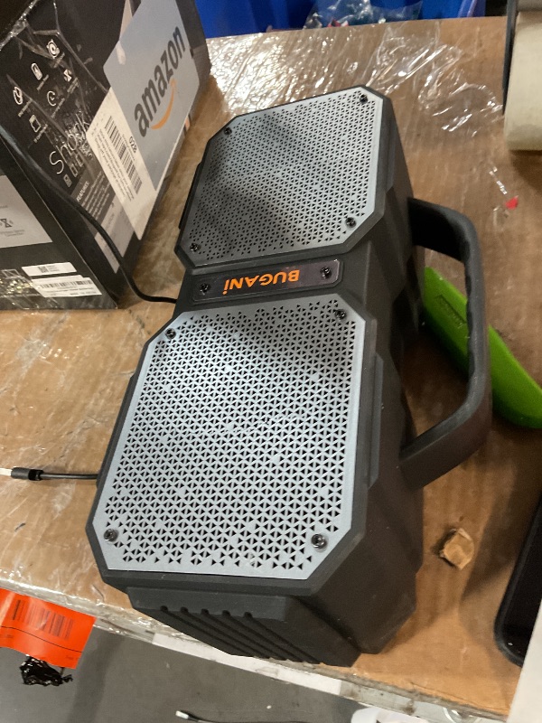 Photo 1 of (SOLD AS PARTS) BUGANI Shock Bluetooth Speaker, Portable Bluetooth 5.3, Waterproof, 60W Super Power, Outdoor Speaker, Black(New Model)