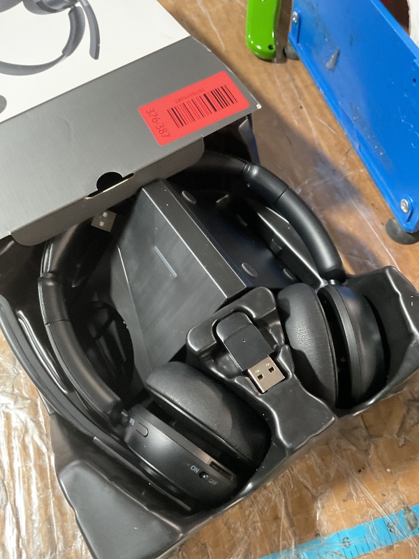 Photo 1 of (2025 Upgraded) Wireless Headset with Mic for Work, Bluetooth Headset with Noise Canceling Microphone with Dongle, Charging Base & Mic Mute, Wireless Headphones for Work from Home/PC/Computer