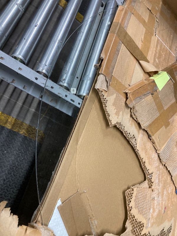 Photo 1 of [Tempered Glass] 55" x 55" Round Glass Chair Mat, Heavy Duty Hard Floor Mat with Round Corner and Polished Edge, Office Chair Mat for Carpet Office Home Hardwood Floor Desk