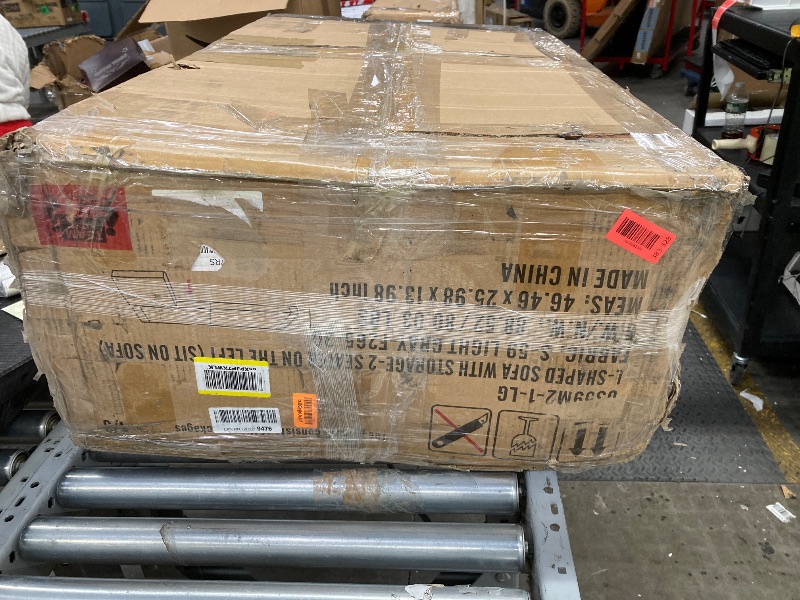 Photo 1 of ***DIRTY***Shintenchi Sectional Couch, Convertible L Shaped Couch with Storage, Modular Sectional Sofa with Storage Ottoman for Living Room, Apartment, Office, Light Grey