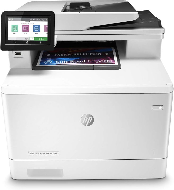 Photo 1 of **NOT IN ORIGINAL BOX***HP Color LaserJet Pro Multifunction M479fdw Wireless Laser Printer with One-Year, Next-Business Day,  (W1A80A), White