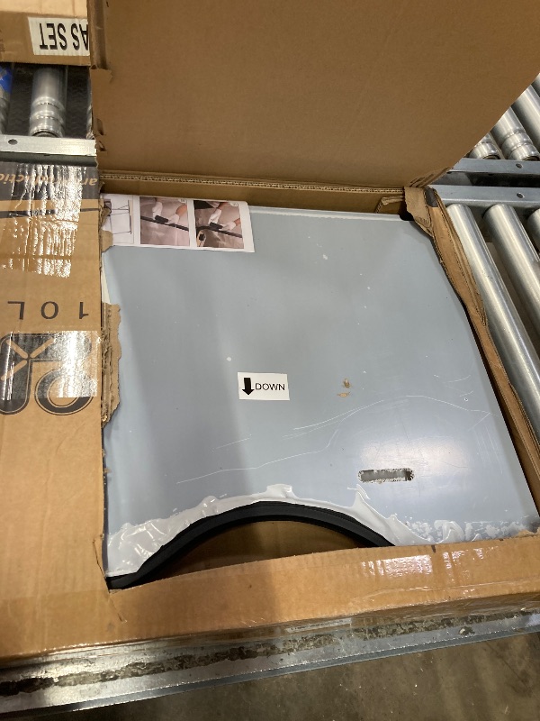 Photo 1 of 10L0L Golf Cart Windshield for EZGO RXV 2008-up Upgrade Thickened Fold Down Windshields Anti-UV Impact Resistant - 38.18"W X 32.5"H