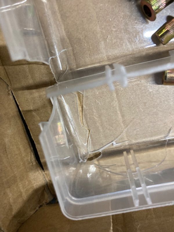 Photo 1 of ***PLASTIC BOX IS BROKEN***Trivd Frol Rivet Nut Tool Kit, 830pcs SAE/Metric Rivet Nut Assortment Kit #6-32, #8-32, #10-24, 1/4-20, 5/16-18, 3/8-16, 1/2-13, w Galvanized Carbon Steel Flat Head Threaded Insert Nuts (SAE - 830pcs)**PLASTIC BOX IS BROKEN***