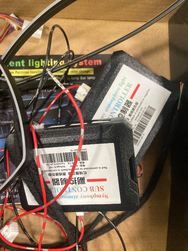 Photo 1 of ***MISSING PARTS -SELLING AS INCOMPLETE AS IS*** Acrylic Interior Car LED Strip Light with Wireless APP, RGB Dreamcolor 6 in 1 with 175 inches 593 LEDs Fiber Optic Ambient Lighting Kits, 16 Million Colors Sound Active Function Car Neon Lights