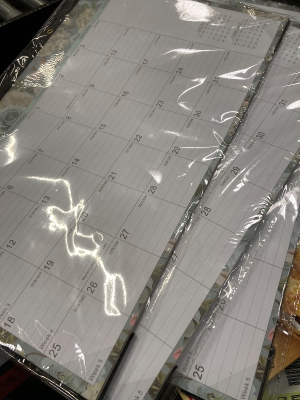 Photo 1 of ++3 pack++Lbylyhxc 2026 Desk Calendar, 18-Month Calendar Runs from Jan. 2026 to Jun. 2027, Large 17" x 12" Desktop/Wall Monthly Calendar for Home, School or Office (Vintage Flowers Desk Calendar)