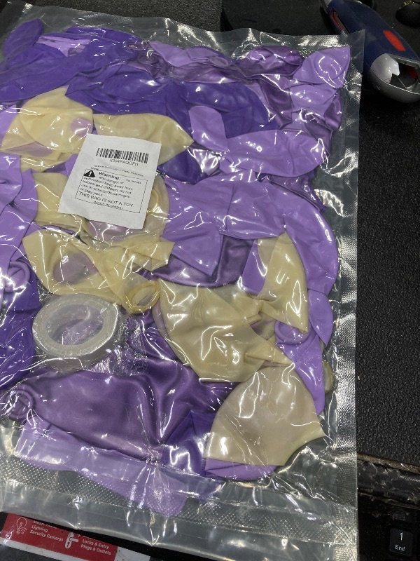 Photo 1 of 150pcs Dark Light Purple Balloon Arch Kit Party Decorations 18 12 10 5In Different Size Color Latex Metallic Confetti Balloons for Women Girl Birthday Bridal Baby Shower Party Supplies