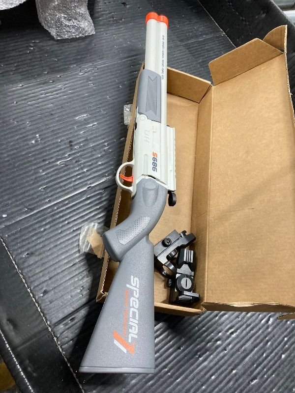 Photo 1 of ***NO FOAM BULLETS***Cool Toy Shotgun Look Real Double barreled Toy Gun with Sight Soft Bullet Realistic Foan Blasters Guns Fake Shooting Game for Ages 8-12 Years Old.***NO FOAM BULLETS***