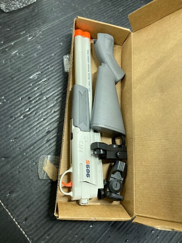 Photo 1 of ***NO FOAM BULLETS***Cool Toy Shotgun Look Real Double barreled Toy Gun with Sight Soft Bullet Realistic Foan Blasters Guns Fake Shooting Game for Ages 8-12 Years Old.***NO FOAM BULLETS***