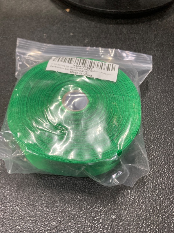 Photo 1 of 1-1/2 inches 50 Yard Green Satin Ribbon for Gift Wrapping, Wedding, Crafts, Christmas,Easter, Floral, Hair, Invitation Decorations and More