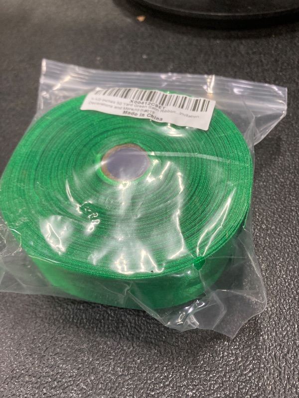 Photo 1 of 1-1/2 inches 50 Yard Green Satin Ribbon for Gift Wrapping, Wedding, Crafts, Christmas,Easter, Floral, Hair, Invitation Decorations and More