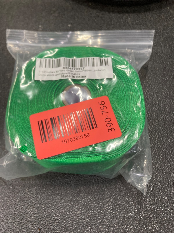 Photo 1 of 1-1/2 inches 50 Yard Green Satin Ribbon for Gift Wrapping, Wedding, Crafts, Christmas,Easter, Floral, Hair, Invitation Decorations and More