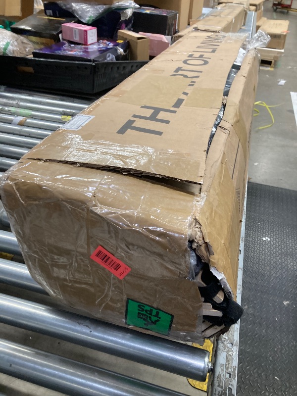 Photo 1 of ***REFERENCE***Allewie Queen Size Platform Bed Frame with Fabric Upholstered Headboard and Wooden Slats Support, Fully Upholstered Mattress Foundation/No Box Spring Needed/Easy Assembly, Dark Grey