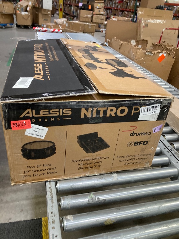 Photo 1 of **MISSING PARTS***Alesis Nitro Pro Electric Drum Set with Dual-Zone Quiet Mesh Pads, 500+ Authentic BFD Sounds, Bluetooth, Drumeo, USB MIDI, Double Kick Compatible