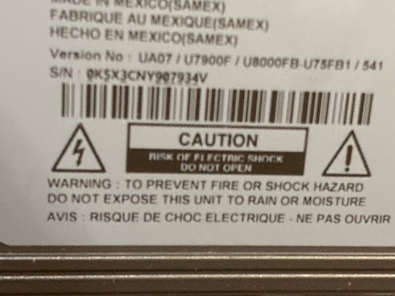 Photo 1 of ***NO REMOTE, NO STAND & NO CORD***Samsung - 75" Class U7900 Series UHD 4K Smart Tizen TV (2025)***NO REMOTE, NO STAND & NO CORD***