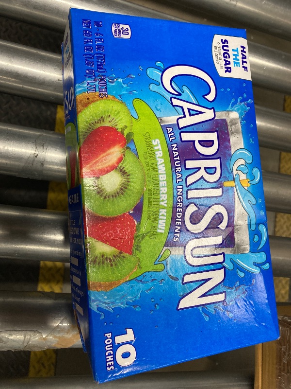 Photo 1 of (2 pack) Capri Sun Strawberry Kiwi Flavored with other natural flavor Juice Drink Blend, 10 ct Box, 6 fl oz Pouches