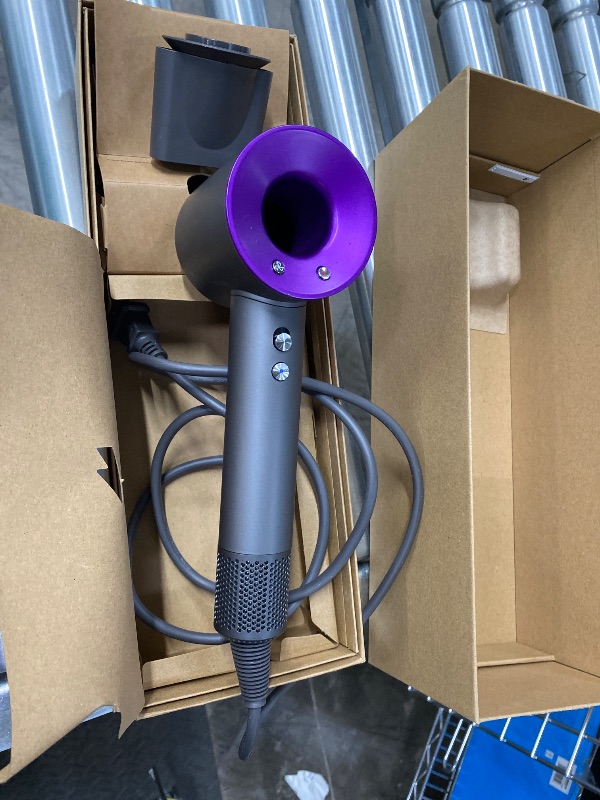 View 2 of **Missing pieces**Hair Dryer Attachment Holder, HairDryer Magnetic Holder with Wall Mounted Storage Organizer  Hair Dryer and Nozzle Accessories
