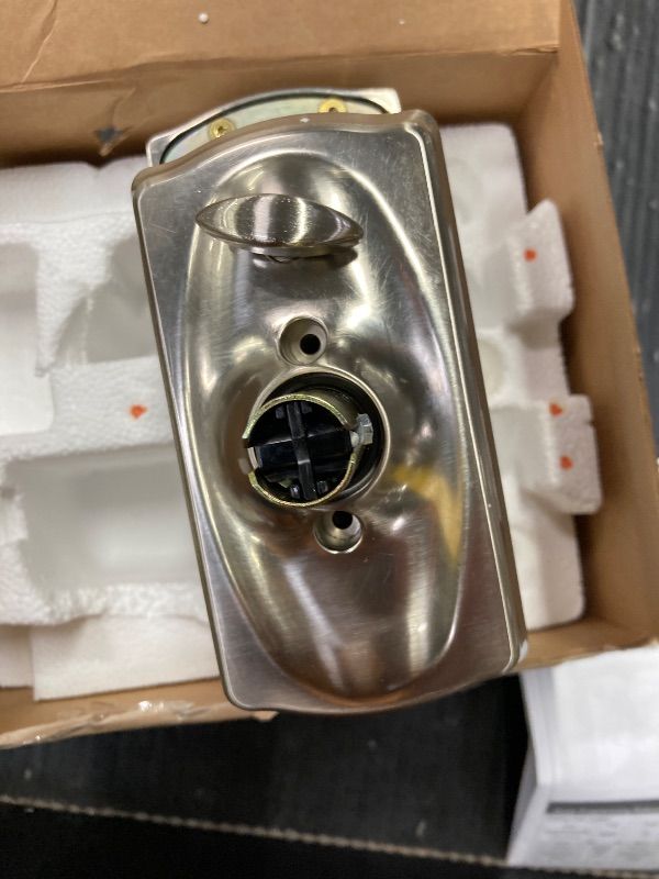 Photo 1 of ***WHAT YOU SEE IS EVERYTHING INCLUDED*NOTHING ELSE***SCHLAGE FE595 CAM 619 GEO Camelot Keypad Entry with Flex-Lock and Georgian Style Knobs, Satin Nickel***WHAT YOU SEE IS EVERYTHING INCLUDED*NOTHING ELSE***