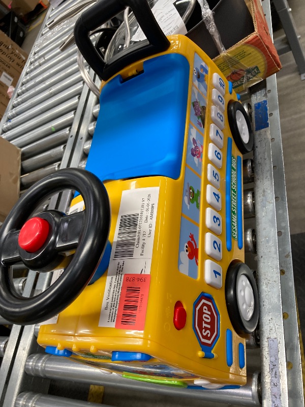 Photo 1 of ***MISSING PARTS***Sesame Street Elmo School Bus Ride-On Toddler Toy with Lights, Music & Engine Sounds, Push Foot-to-Floor, Ages 12–36 Months, Interactive Gears & Steering Wheel***MISSING PARTS***