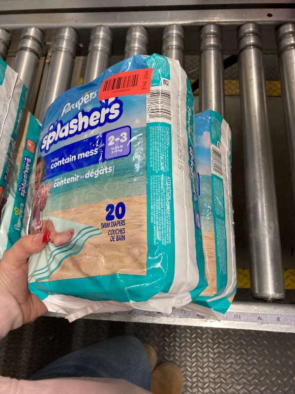 Photo 1 of *******2 PACK ******Pampers Swim Diapers - Splashers - Size 2-3, 20 Count, Gap-Free Disposable Baby Swimming Pants