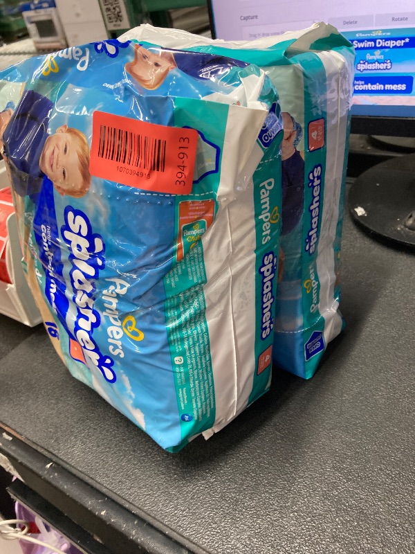 Photo 1 of ***** 2 PACK****** Pampers Swim Diapers - Splashers - Size 4, 18 Count, Gap-Free Disposable Baby Swimming Pants