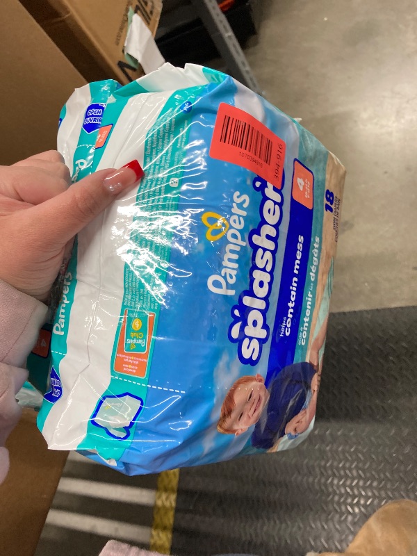 Photo 1 of ***** 2 PACK****** Pampers Swim Diapers - Splashers - Size 4, 18 Count, Gap-Free Disposable Baby Swimming Pants