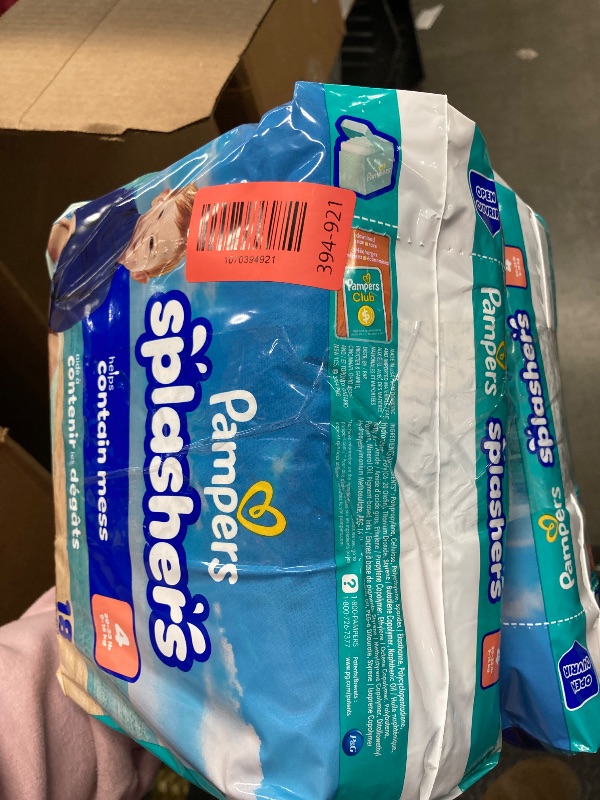 Photo 1 of ***** 2 PACK****** Pampers Swim Diapers - Splashers - Size 4, 18 Count, Gap-Free Disposable Baby Swimming Pants