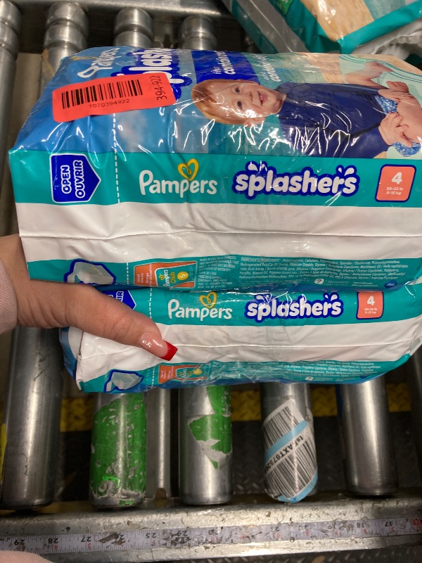 Photo 1 of ***** 2 PACK****** Pampers Swim Diapers - Splashers - Size 4, 18 Count, Gap-Free Disposable Baby Swimming Pants