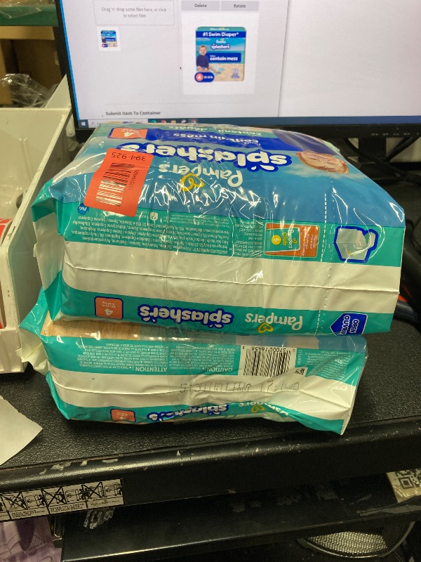 Photo 1 of ****** 2 PACK******Pampers Swim Diapers - Splashers - Size 4, 18 Count, Gap-Free Disposable Baby Swimming Pants
