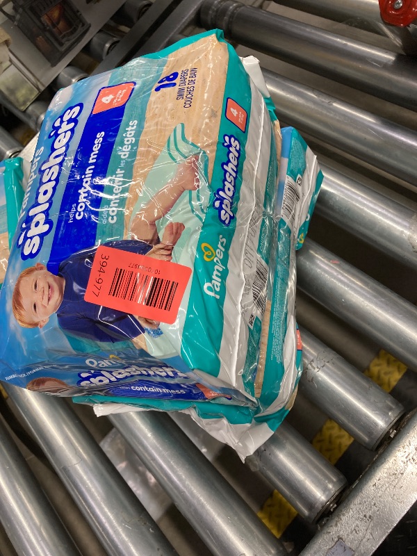 Photo 1 of ***** 2 PACK ****** Pampers Swim Diapers - Splashers - Size 4, 18 Count, Gap-Free Disposable Baby Swimming Pants
