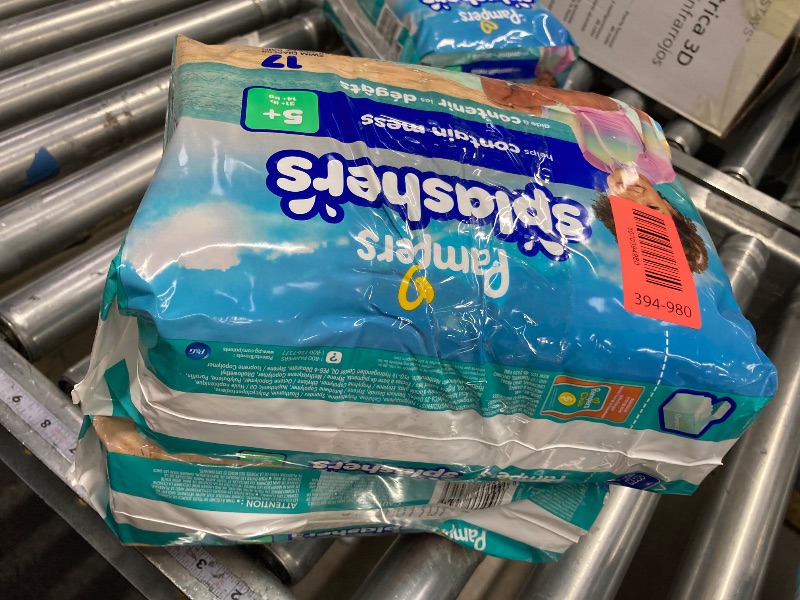 Photo 1 of ***** 2 PACK ****** Pampers Swim Diapers - Splashers - Size 5+, 17 Count, Gap-Free Disposable Baby Swimming Pants