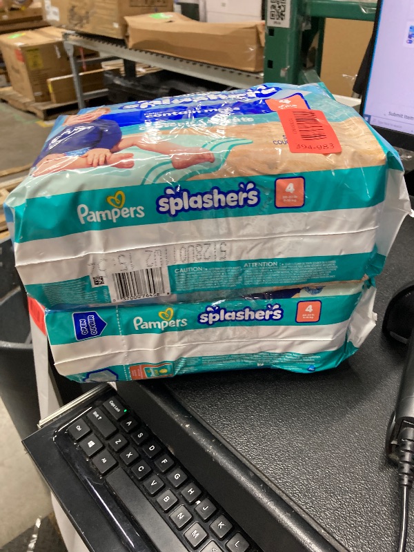 Photo 1 of ****** 2 PACK****** Pampers Swim Diapers - Splashers - Size 4, 18 Count, Gap-Free Disposable Baby Swimming Pants