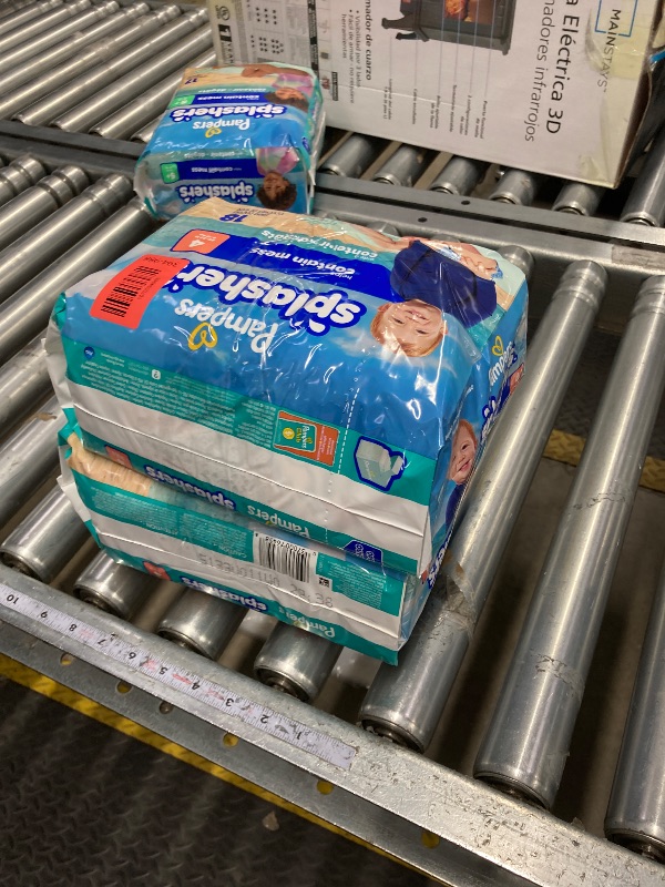 Photo 1 of *****2 PACK***** Pampers Swim Diapers - Splashers - Size 4, 18 Count, Gap-Free Disposable Baby Swimming Pants