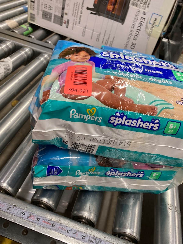 Photo 1 of ***** 2 PACK ***** Pampers Swim Diapers - Splashers - Size 5+, 17 Count, Gap-Free Disposable Baby Swimming Pants