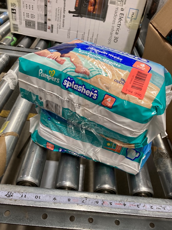 Photo 1 of ***** 2 PACK ****** Pampers Swim Diapers - Splashers - Size 4, 18 Count, Gap-Free Disposable Baby Swimming Pants