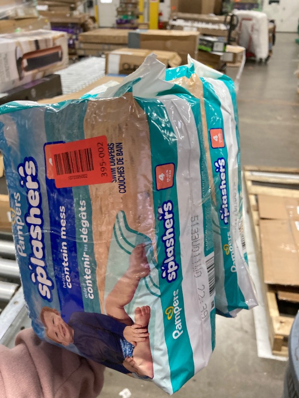 Photo 1 of ****2 PACK ***** Pampers Swim Diapers - Splashers - Size 4, 18 Count, Gap-Free Disposable Baby Swimming Pants