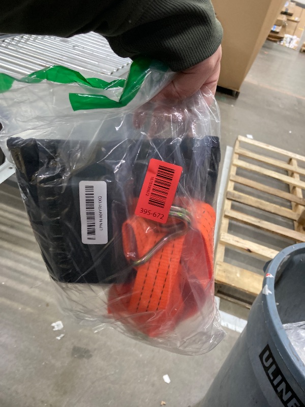 Photo 1 of ?No-Hitch? Trash Can Hauler Strap – Heavy-Duty Polyester Trash Can Hauler for 20–96 Gallon Bins, Fits SUV/Truck/Sedan/Minivan, No Hitch Needed, Garbage Can Hauling Towing Straps